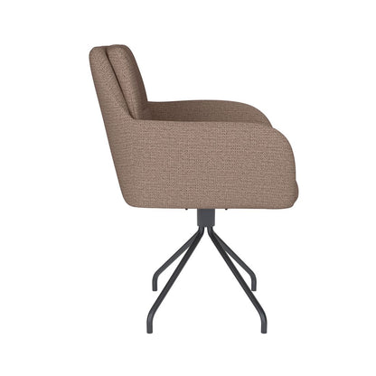 White Label Living Eetkamerstoel Pete Bruin Spin - KwaliteitWonen.nl