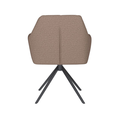 White Label Living Eetkamerstoel Pete Taupe 4 Metal Legs - KwaliteitWonen.nl