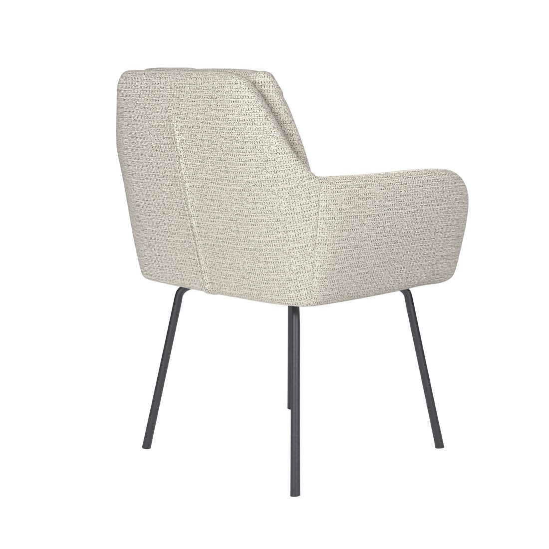 White Label Living Eetkamerstoel Pete Wit Metalen Poten - KwaliteitWonen.nl