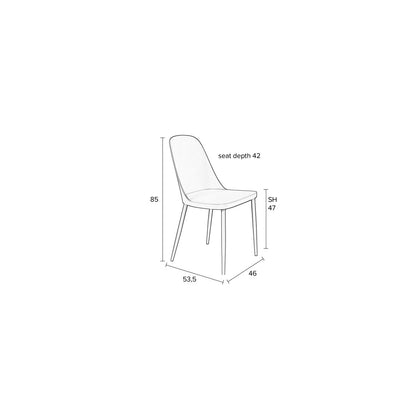 White Label Living Eetkamerstoel Pip Beige - KwaliteitWonen.nl