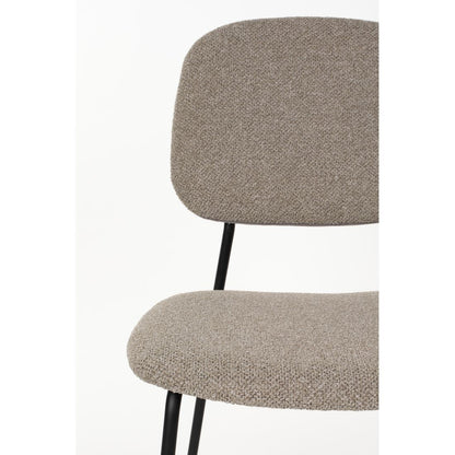 White Label Living Eetkamerstoel Roos Beige - KwaliteitWonen.nl