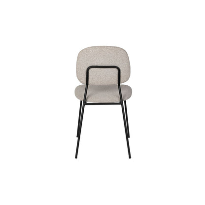 White Label Living Eetkamerstoel Roos Grijs Beige - KwaliteitWonen.nl