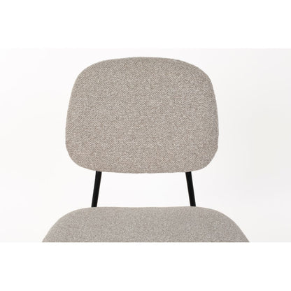 White Label Living Eetkamerstoel Roos Grijs Beige - KwaliteitWonen.nl