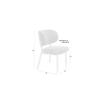 White Label Living Eetkamerstoel Sanne Terra - KwaliteitWonen.nl