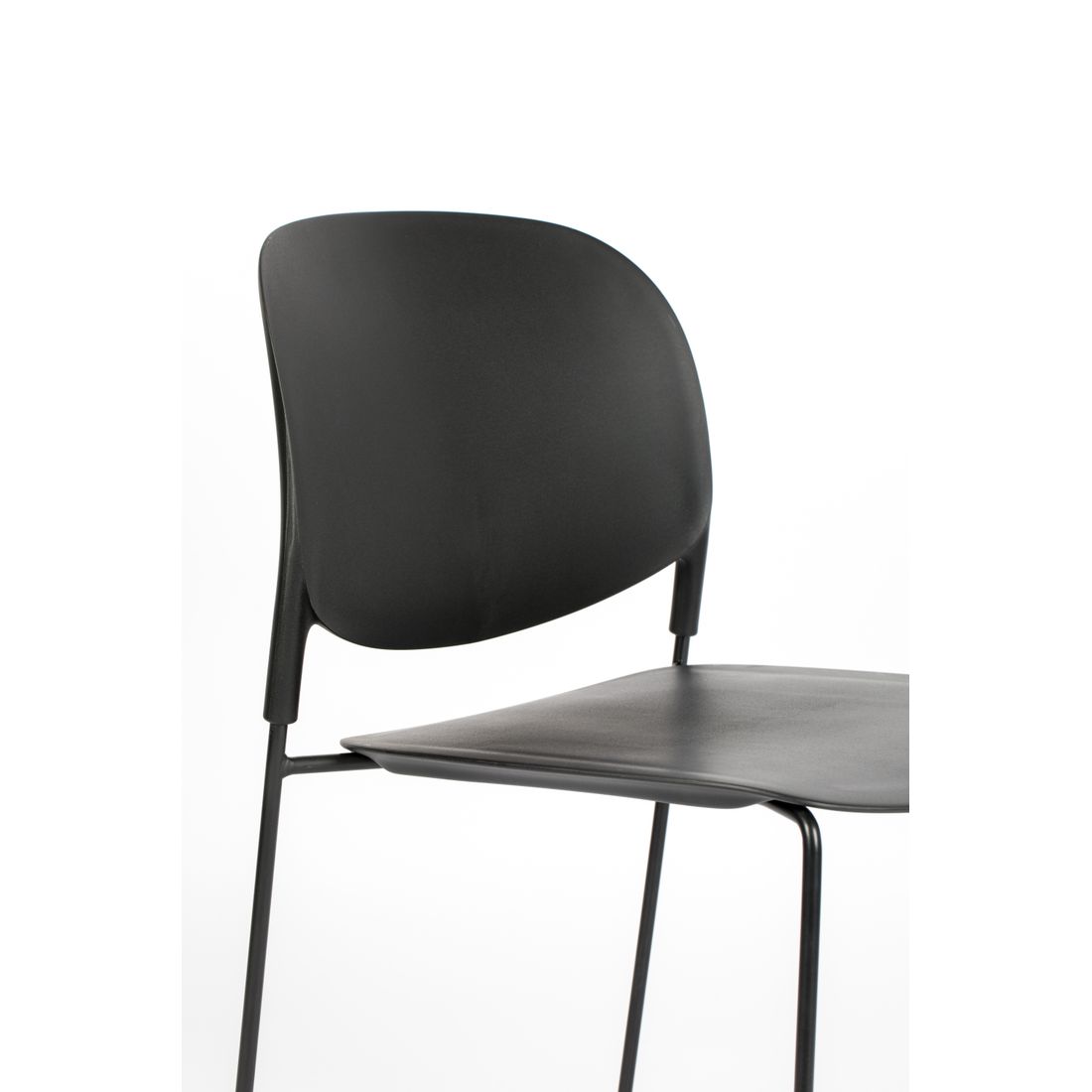 White Label Living Eetkamerstoel Stacks Zwart - KwaliteitWonen.nl