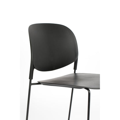 White Label Living Eetkamerstoel Stacks Zwart - KwaliteitWonen.nl