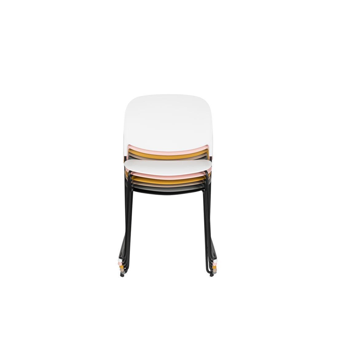 White Label Living Eetkamerstoel Stacks Zwart - KwaliteitWonen.nl