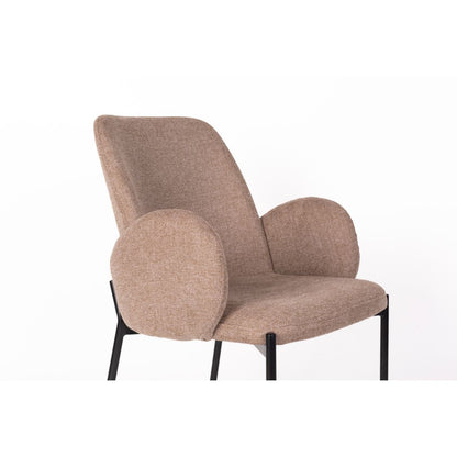 White Label Living Eetkamerstoel Tjarda Bruin - KwaliteitWonen.nl