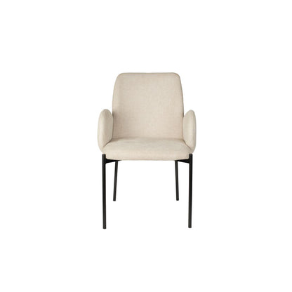 White Label Living Eetkamerstoel Tjarda Taupe - KwaliteitWonen.nl