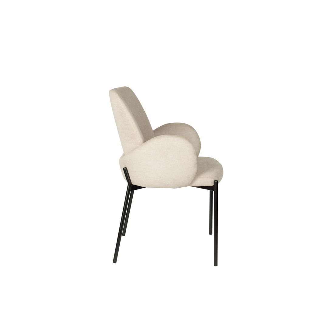 White Label Living Eetkamerstoel Tjarda Taupe - KwaliteitWonen.nl