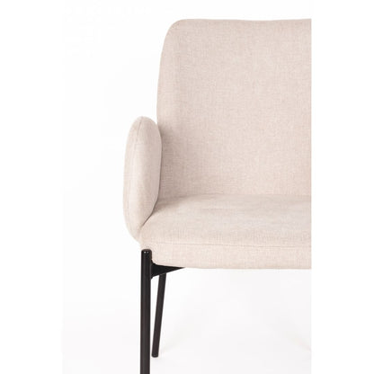 White Label Living Eetkamerstoel Tjarda Taupe - KwaliteitWonen.nl