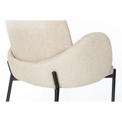 White Label Living Eetkamerstoel Tjarda Taupe - KwaliteitWonen.nl