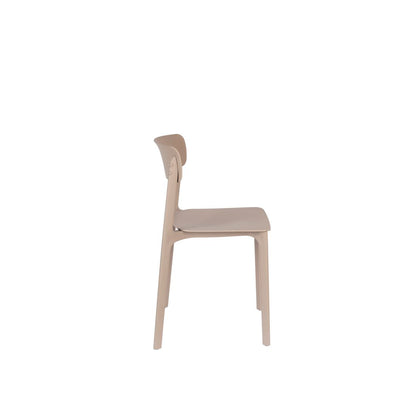 White Label Living Eetkamerstoel & Tuinstoel Clive Beige - KwaliteitWonen.nl