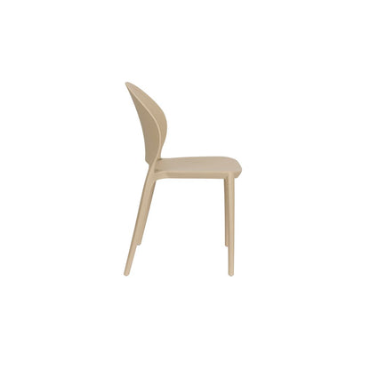White Label Living Eetkamerstoel & Tuinstoel Sjoerd Beige - KwaliteitWonen.nl