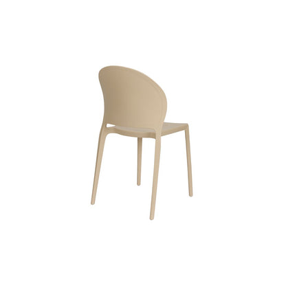 White Label Living Eetkamerstoel & Tuinstoel Sjoerd Beige - KwaliteitWonen.nl