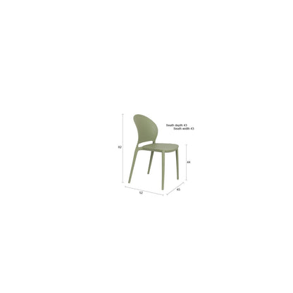 White Label Living Eetkamerstoel & Tuinstoel Sjoerd Groen - KwaliteitWonen.nl