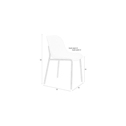 White Label Living Eetkamerstoel Wheat Wit - KwaliteitWonen.nl