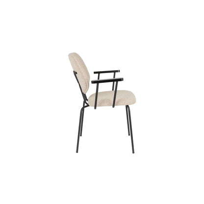 White Label Living Eetkamerstoel Zelo Beige - KwaliteitWonen.nl