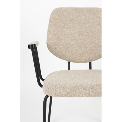 White Label Living Eetkamerstoel Zelo Beige - KwaliteitWonen.nl