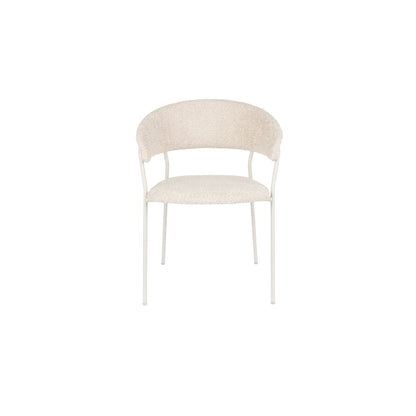 White Label Living Eetkamerstoel Zeri Creme Wit - KwaliteitWonen.nl