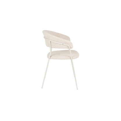 White Label Living Eetkamerstoel Zeri Creme Wit - KwaliteitWonen.nl