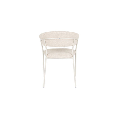 White Label Living Eetkamerstoel Zeri Creme Wit - KwaliteitWonen.nl
