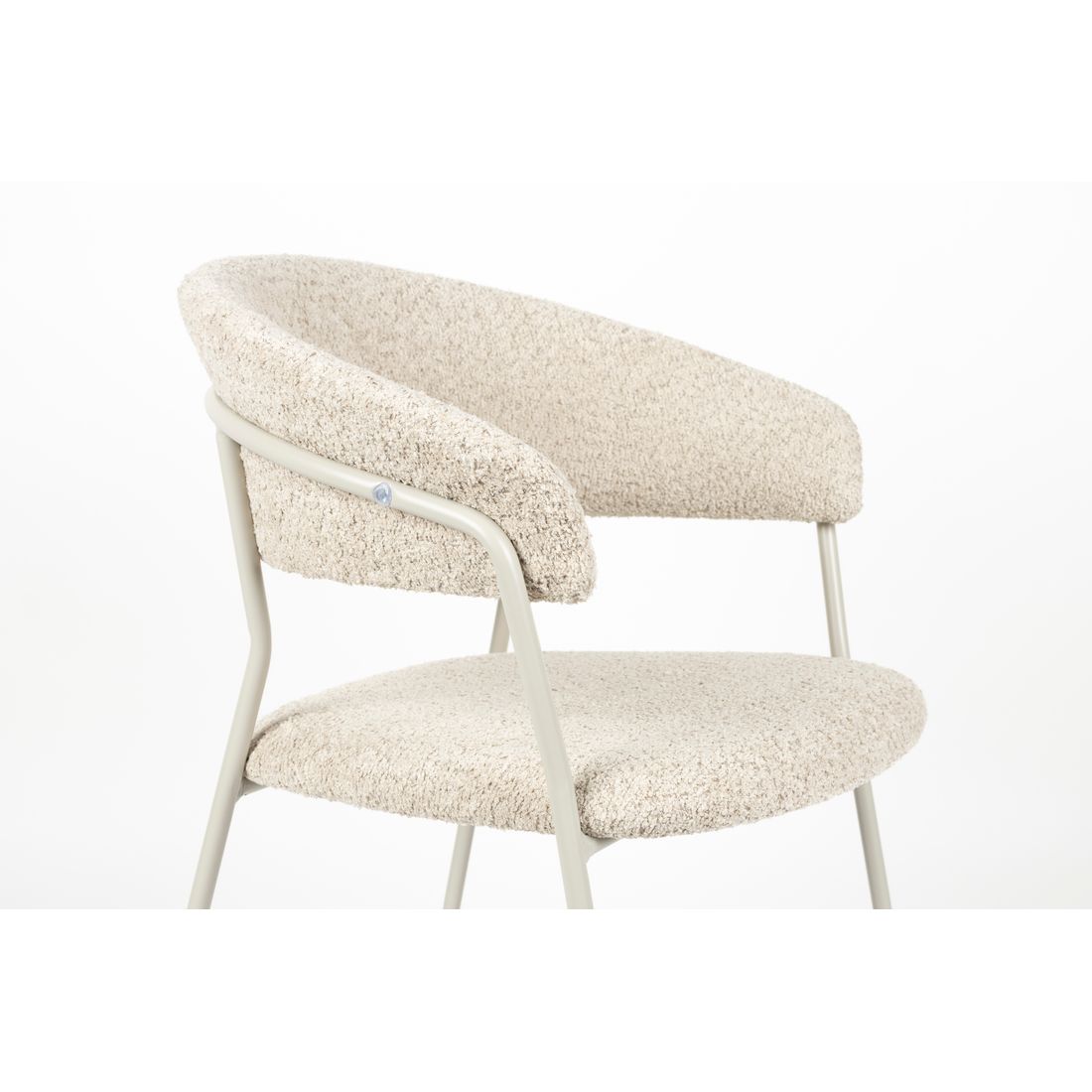 White Label Living Eetkamerstoel Zeri Creme Wit - KwaliteitWonen.nl