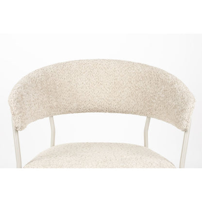 White Label Living Eetkamerstoel Zeri Creme Wit - KwaliteitWonen.nl