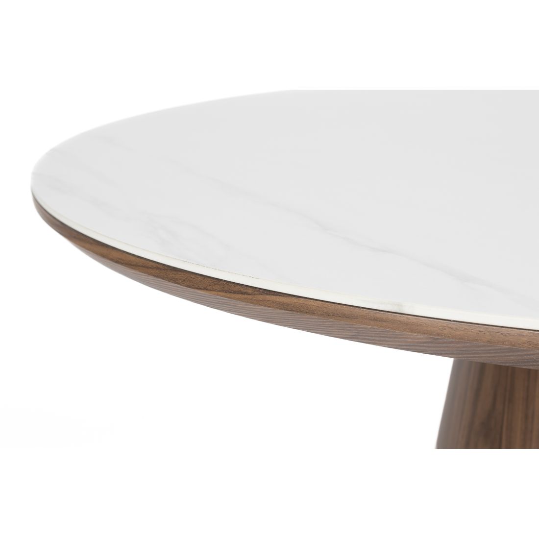 White Label Living Eettafel Almira Ovaal 200x90cm Walnoot Marmer - KwaliteitWonen.nl