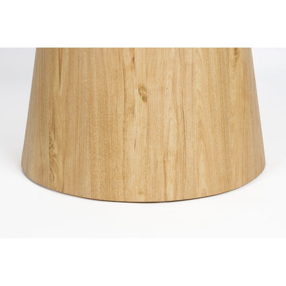 White Label Living Eettafel Almira Rond 115cm Eiken Marmer - KwaliteitWonen.nl