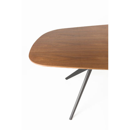 White Label Living Eettafel Chase Organisch 180x90cm Walnoot - KwaliteitWonen.nl
