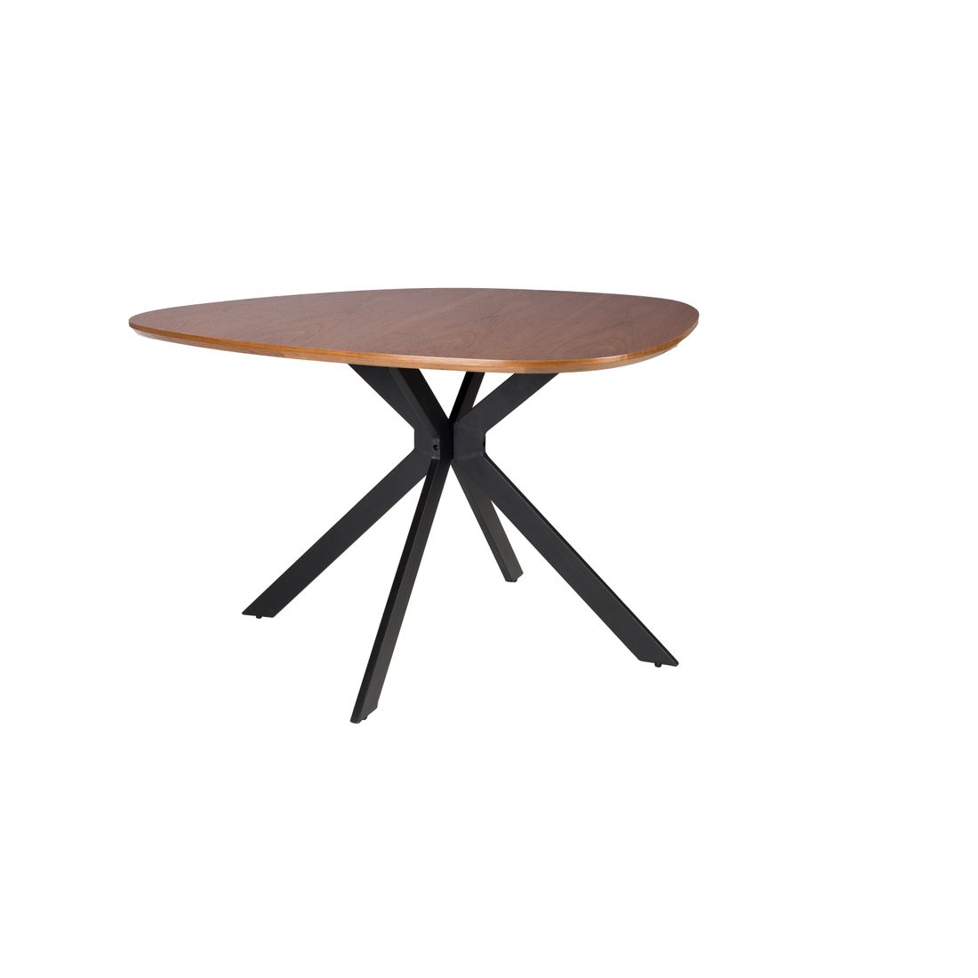 White Label Living Eettafel Chase Organisch Rond 110cm Walnoot - KwaliteitWonen.nl