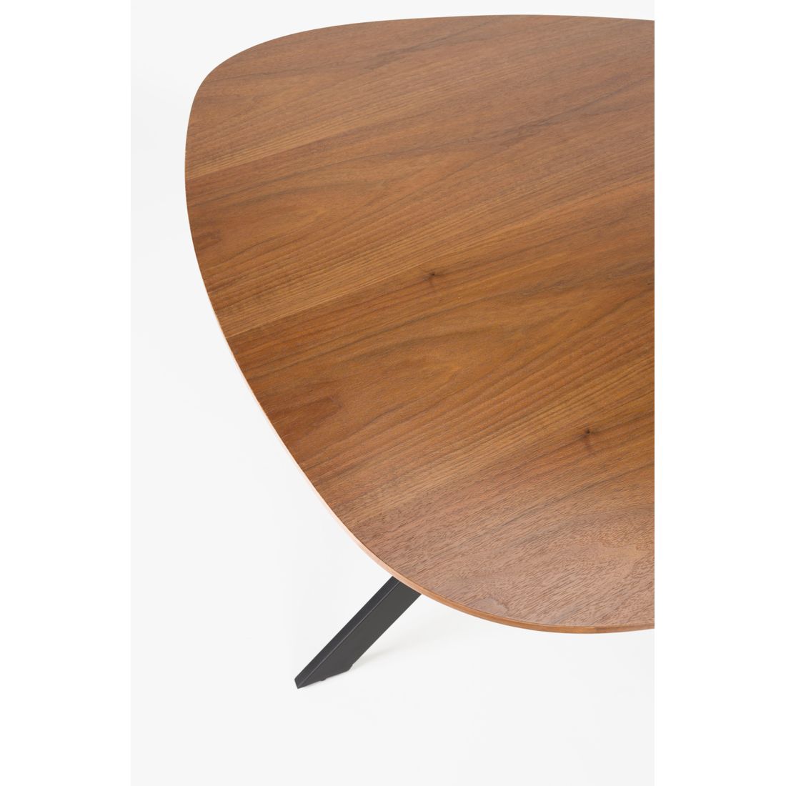 White Label Living Eettafel Chase Organisch Rond 110cm Walnoot - KwaliteitWonen.nl