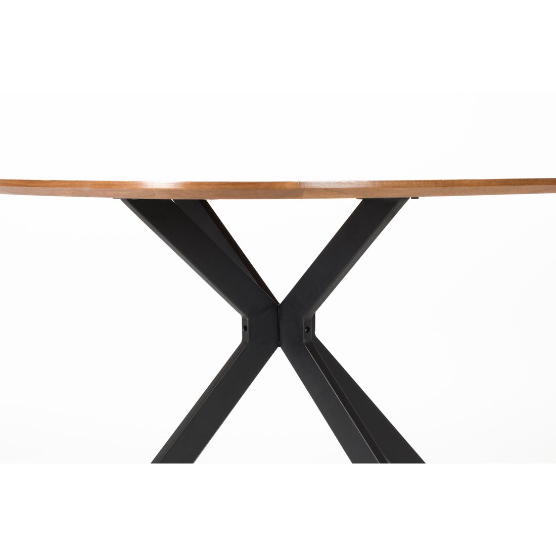 White Label Living Eettafel Chase Organisch Rond 110cm Walnoot - KwaliteitWonen.nl