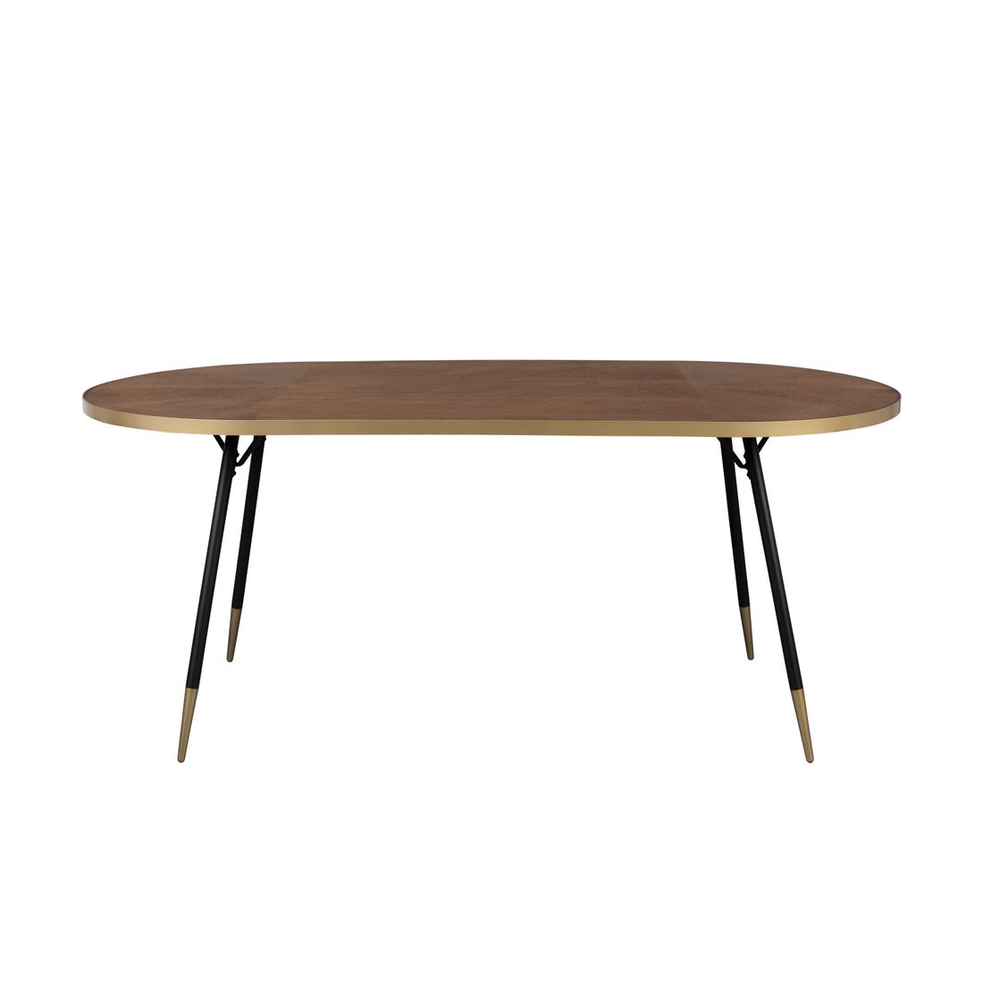 White Label Living Eettafel Denise Ovaal 180x90cm Walnoot - KwaliteitWonen.nl