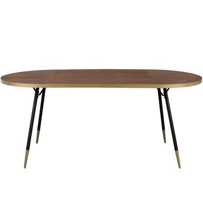 White Label Living Eettafel Denise Ovaal 200x90cm Walnoot - KwaliteitWonen.nl