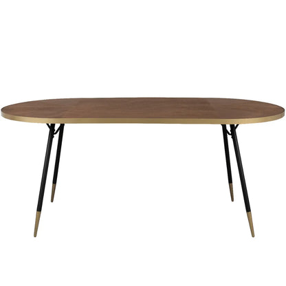 White Label Living Eettafel Denise Ovaal 200x90cm Walnoot - KwaliteitWonen.nl
