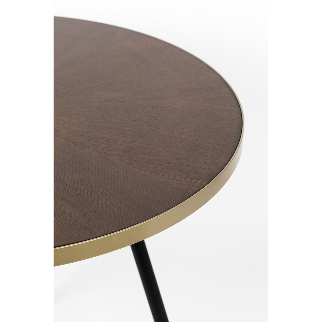 White Label Living Eettafel Denise Rond 90cm Walnoot - KwaliteitWonen.nl