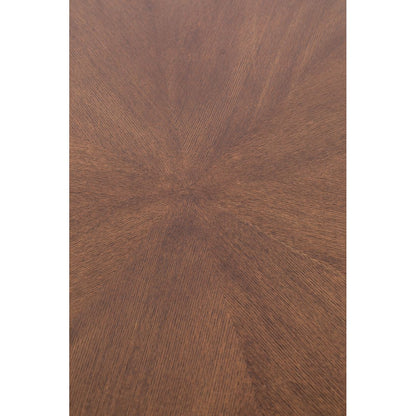 White Label Living Eettafel Denise Rond 90cm Walnoot - KwaliteitWonen.nl