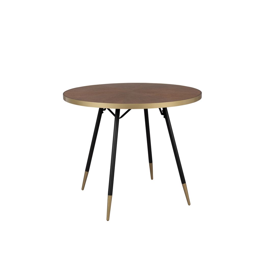 White Label Living Eettafel Denise Rond 90cm Walnoot - KwaliteitWonen.nl