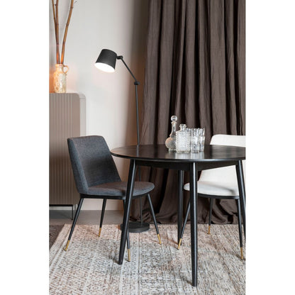 White Label Living Eettafel Fabio Rond 100cm Zwart - KwaliteitWonen.nl
