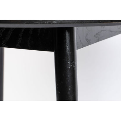 White Label Living Eettafel Fabio Rond 120cm Zwart - KwaliteitWonen.nl