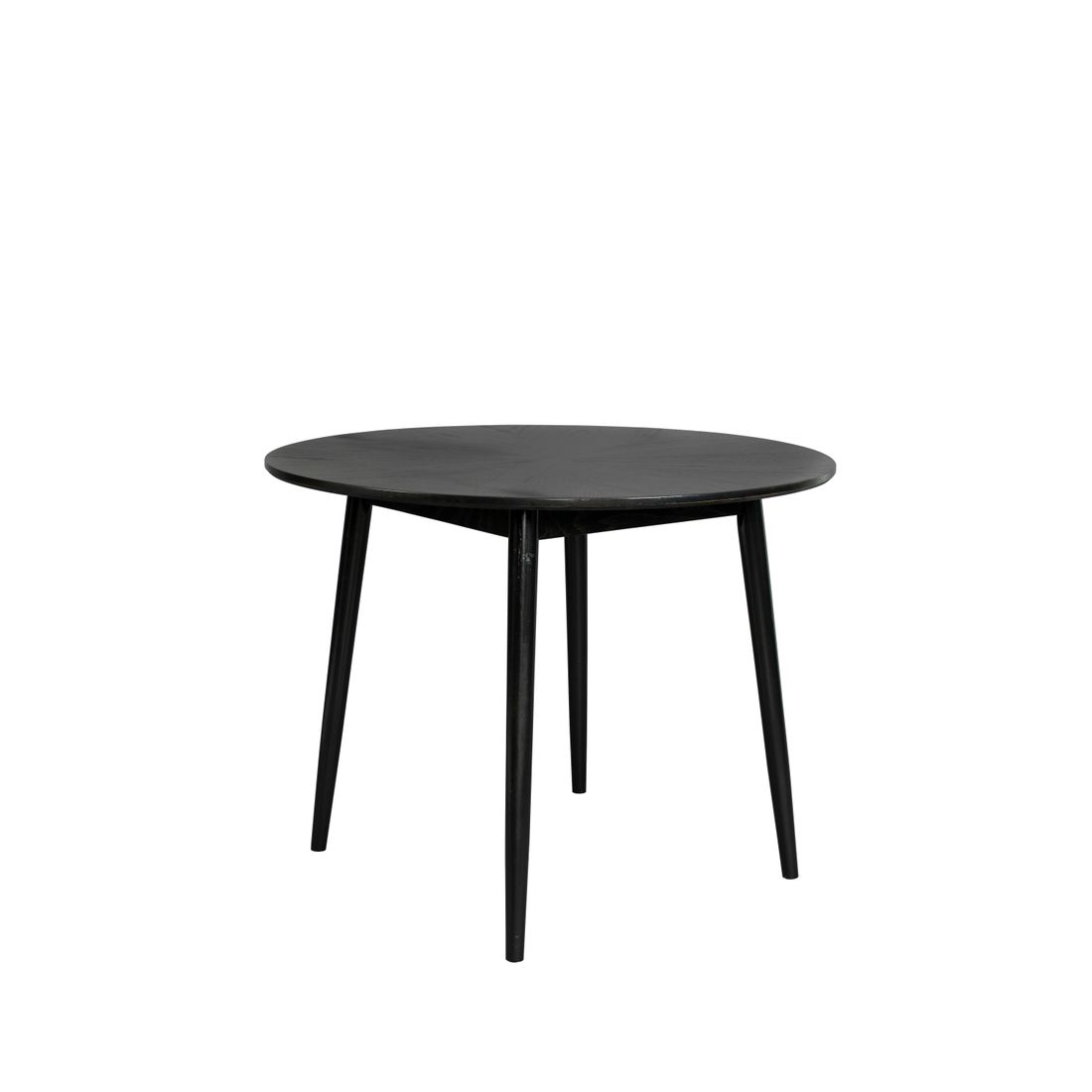 White Label Living Eettafel Fabio Rond 120cm Zwart - KwaliteitWonen.nl
