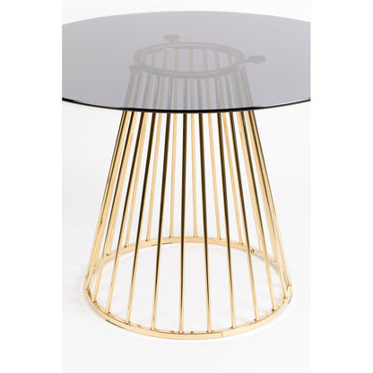 White Label Living Eettafel Floris Rond 100cm Glas - KwaliteitWonen.nl
