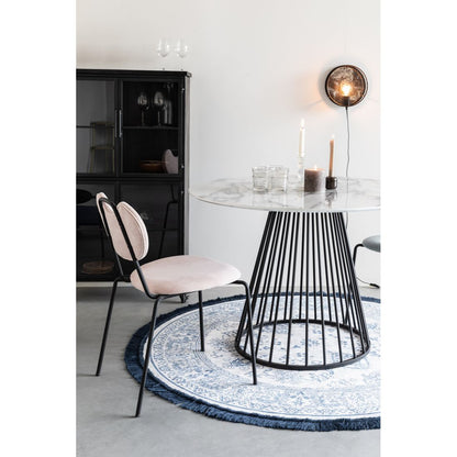 White Label Living Eettafel Floris Rond 100cm Marmerlook - KwaliteitWonen.nl