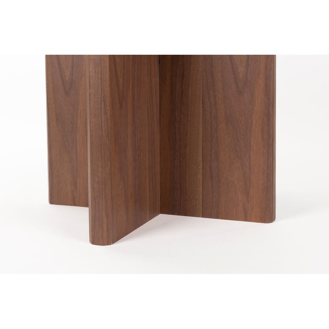 White Label Living Eettafel Laurent Rond 120cm Walnoot - KwaliteitWonen.nl