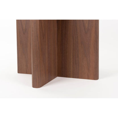 White Label Living Eettafel Laurent Rond 120cm Walnoot - KwaliteitWonen.nl