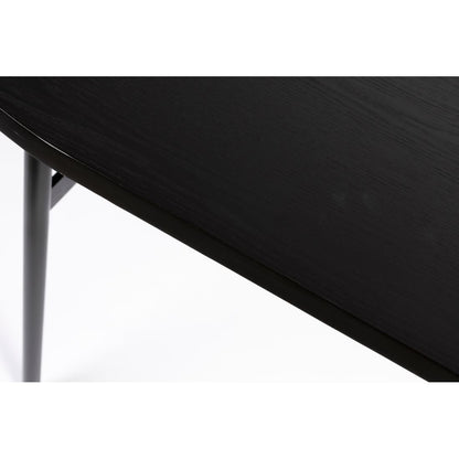 White Label Living Eettafel Marcio 180x80cm Zwart - KwaliteitWonen.nl