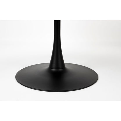 White Label Living Eettafel Maru Rond 110cm Zwart Marmerlook - KwaliteitWonen.nl