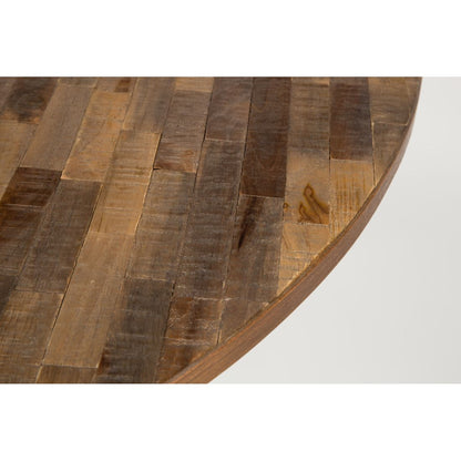White Label Living Eettafel Mo Rond 110cm Naturel - KwaliteitWonen.nl